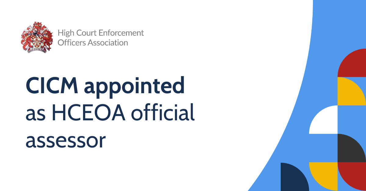 HCEOA appoints Chartered Institute of Credit Management as official assessor